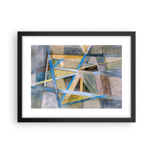 Pôster com moldura preta - Em linha reta ou na diagonal? - 40x30 cm