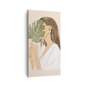 Quadro em tela - Retrato misterioso com uma adepta - 65x120 cm