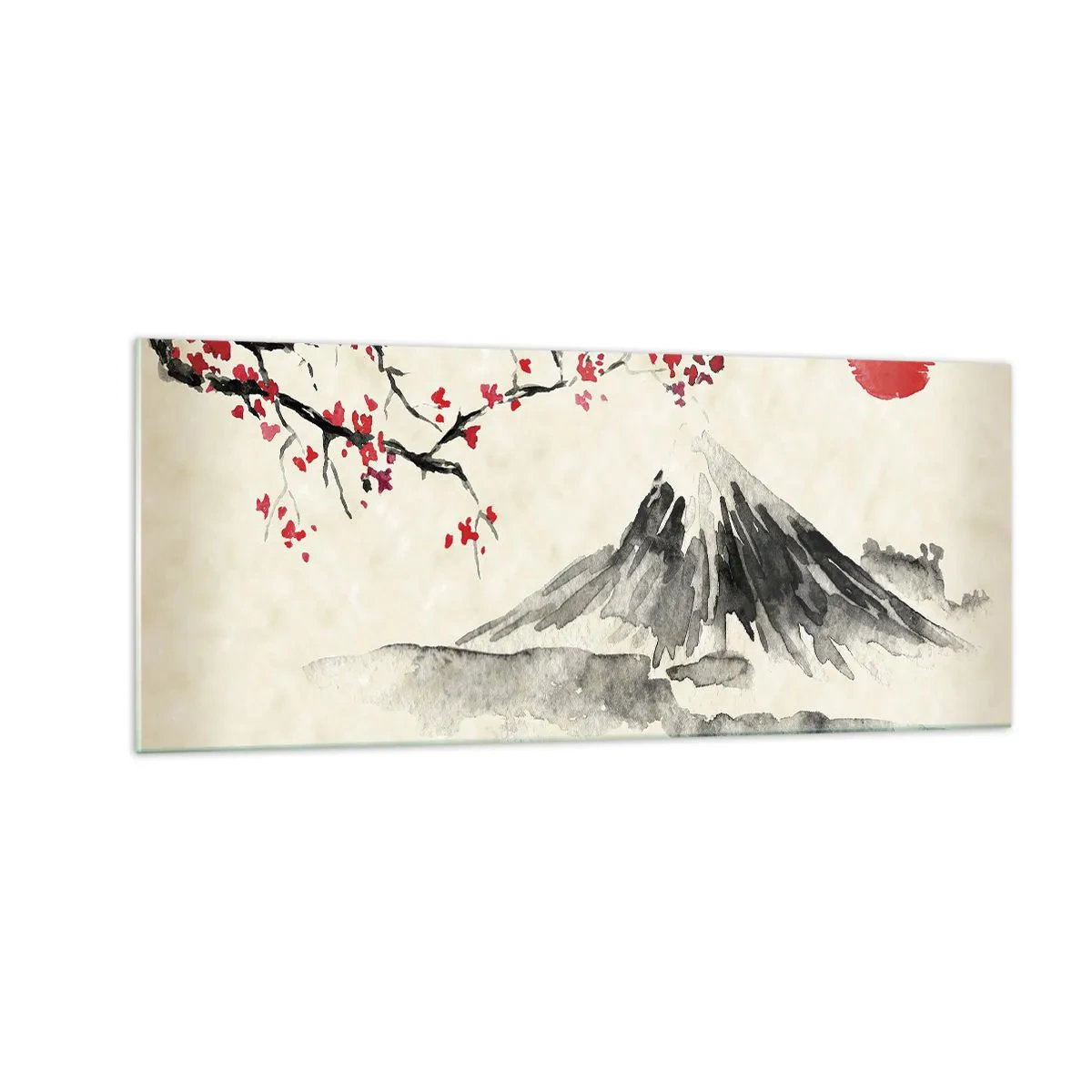 Quadro em vidro - Ame o Japão - 100x40 cm