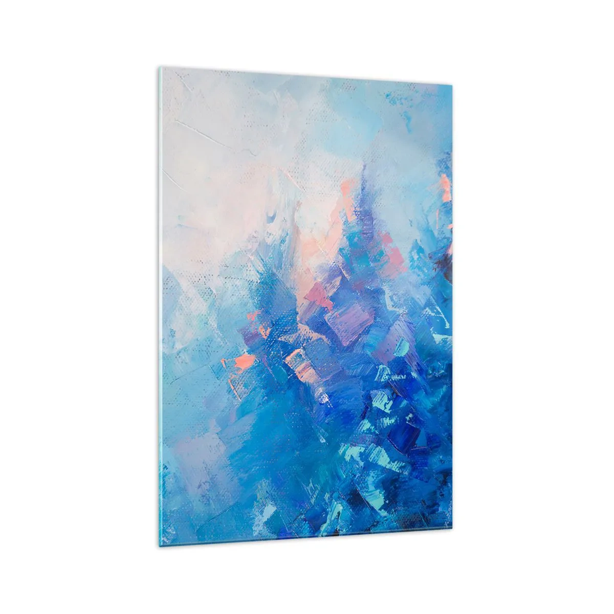 Quadro em vidro - Abstração de inverno - 70x100 cm