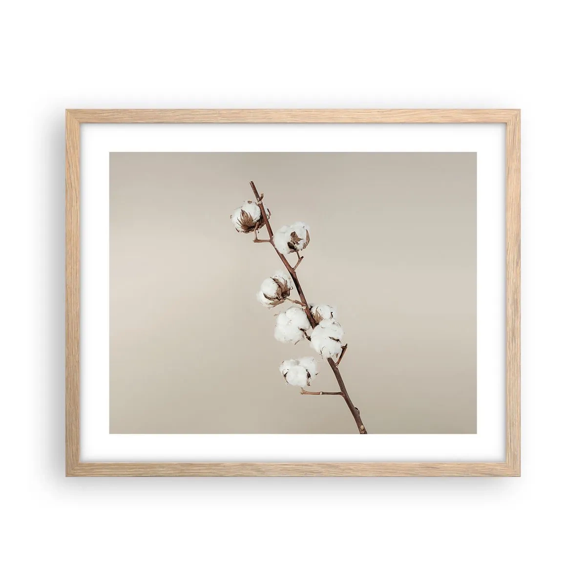 Pôster com moldura de carvalho claro - Na fonte da suavidade - 50x40 cm