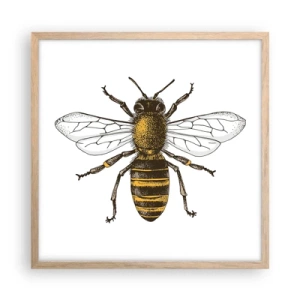 Pôster com moldura de carvalho claro - Linda e boa - 50x50 cm