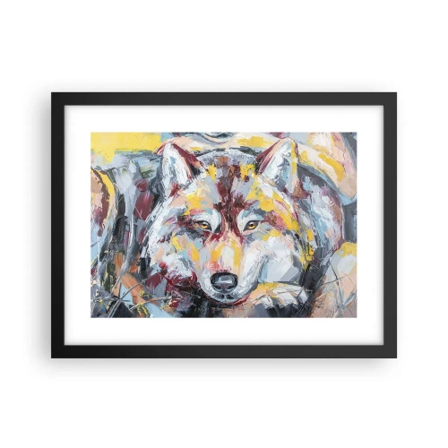 Pôster com moldura preta - Paz entre entes queridos - 40x30 cm