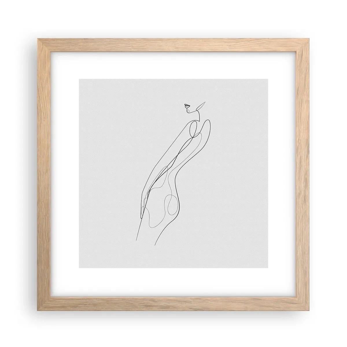 Pôster com moldura de carvalho claro - Apenas uma promessa - 30x30 cm