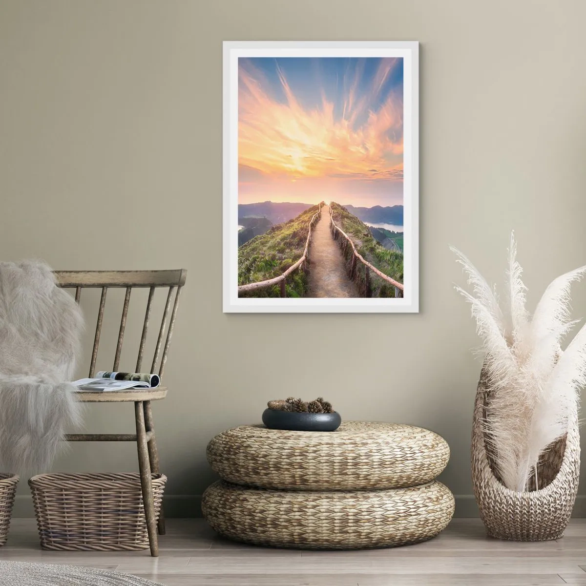 Pôster em moldura branca - Perto do céu - 50x70 cm