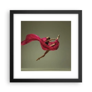 Pôster com moldura preta - Chama dançante - 30x30 cm