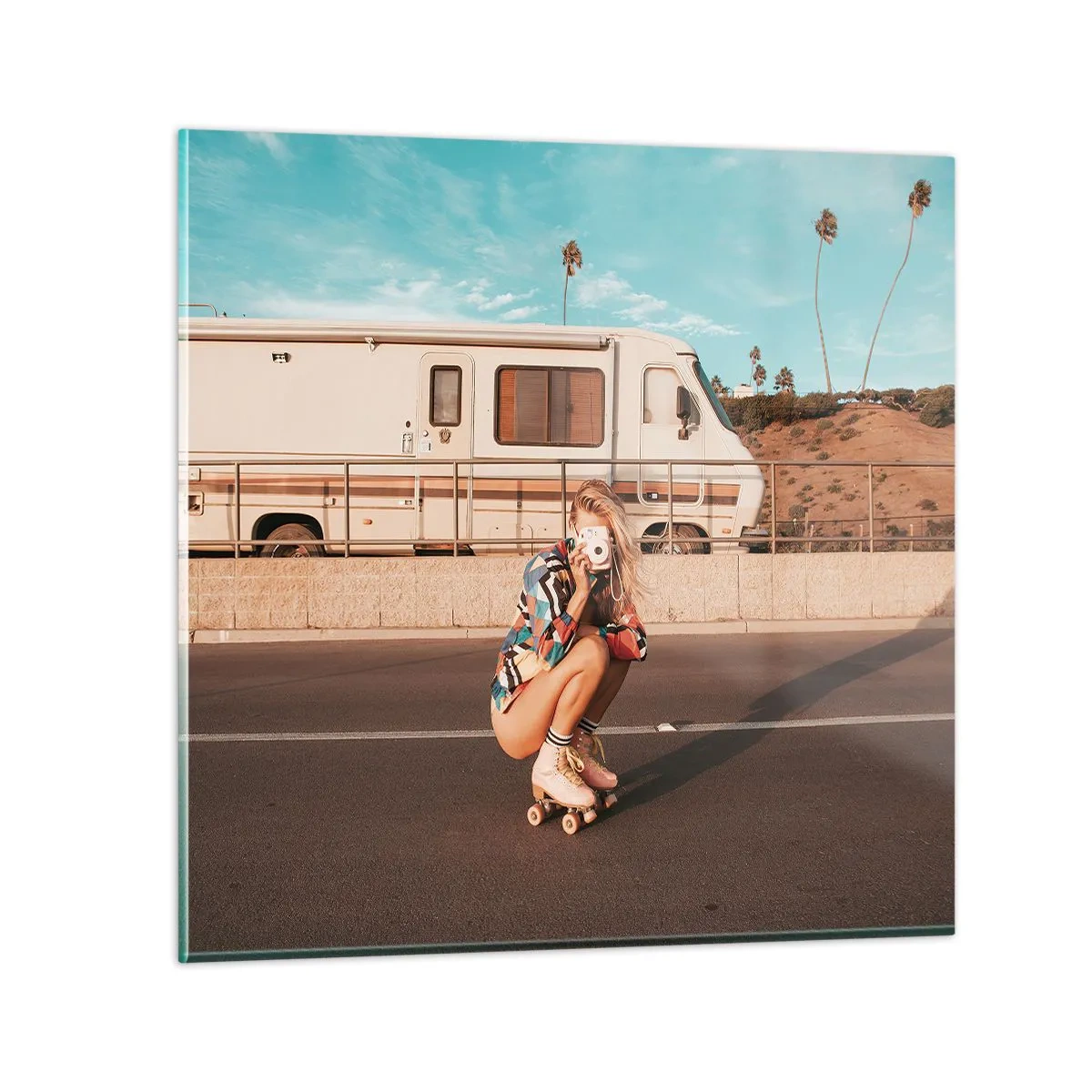 Quadro em vidro - Sorria, por favor! - 70x70 cm