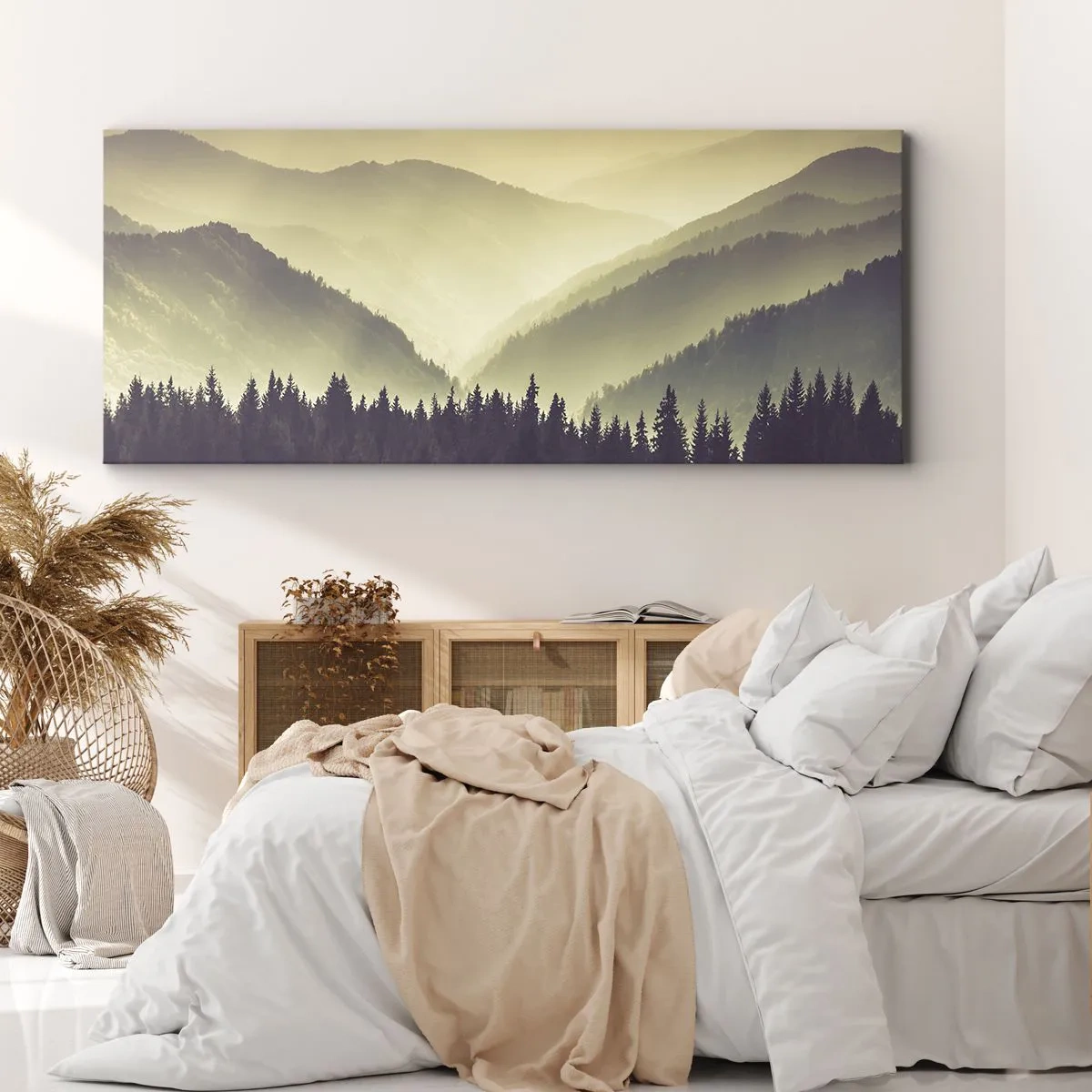 Quadro em tela - Atrás das sete montanhas... - 140x50 cm