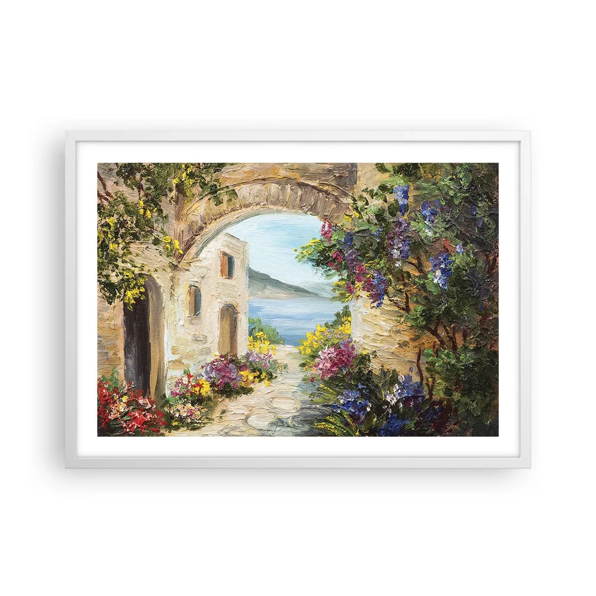 Pôster em moldura branca - O encanto da província costeira - 70x50 cm