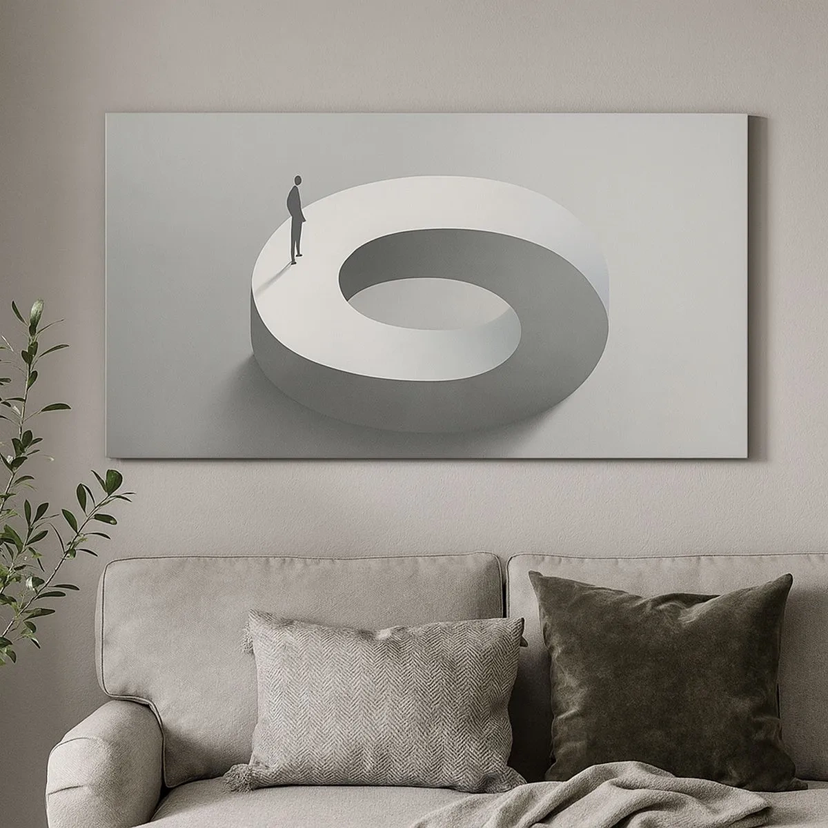 Quadro em tela - Seja inteligente - 100x40 cm