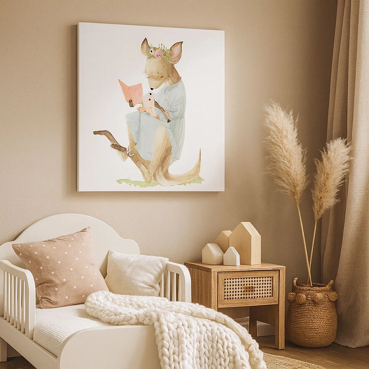 Quadro em tela - Leia para mim, mamãe - 30x30 cm