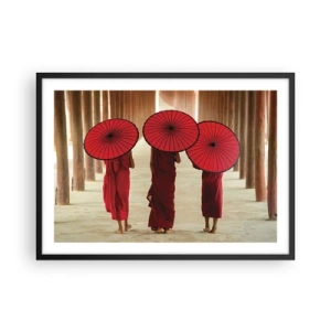 Pôster com moldura preta - A caminho da Terra Pura - 70x50 cm