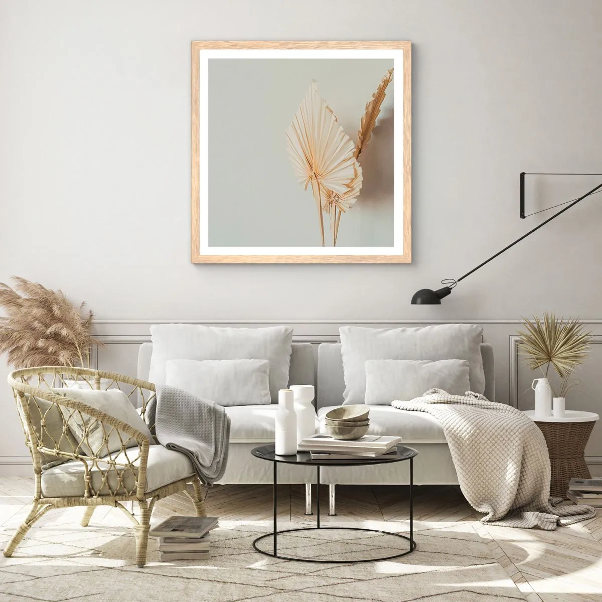 Pôster com moldura de carvalho claro - Quando precisas de alívio - 40x40 cm