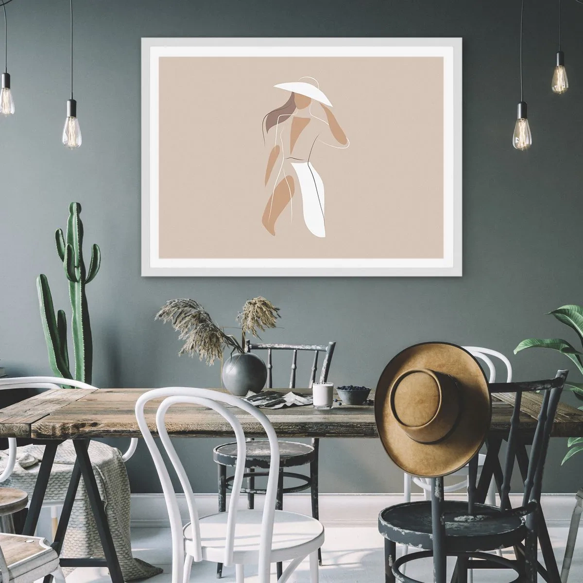 Pôster em moldura branca - A moda é diversão - 91x61 cm