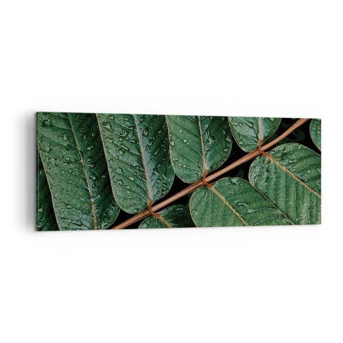 Quadro em tela - Num ritmo verde - 140x50 cm