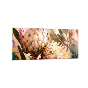 Quadro em vidro - Abraçado com ternura - 120x50 cm