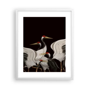 Pôster em moldura branca - Assuntos de aves - 40x50 cm