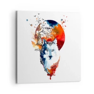 Quadro em tela - Nariz a nariz com a noite - 60x60 cm