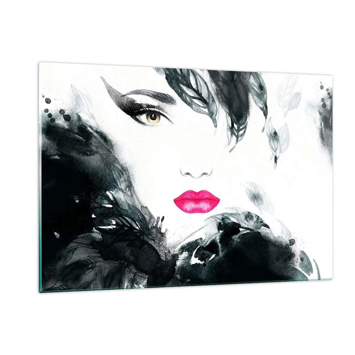 Quadro em vidro - Atenção! Femme fatale - 120x80 cm