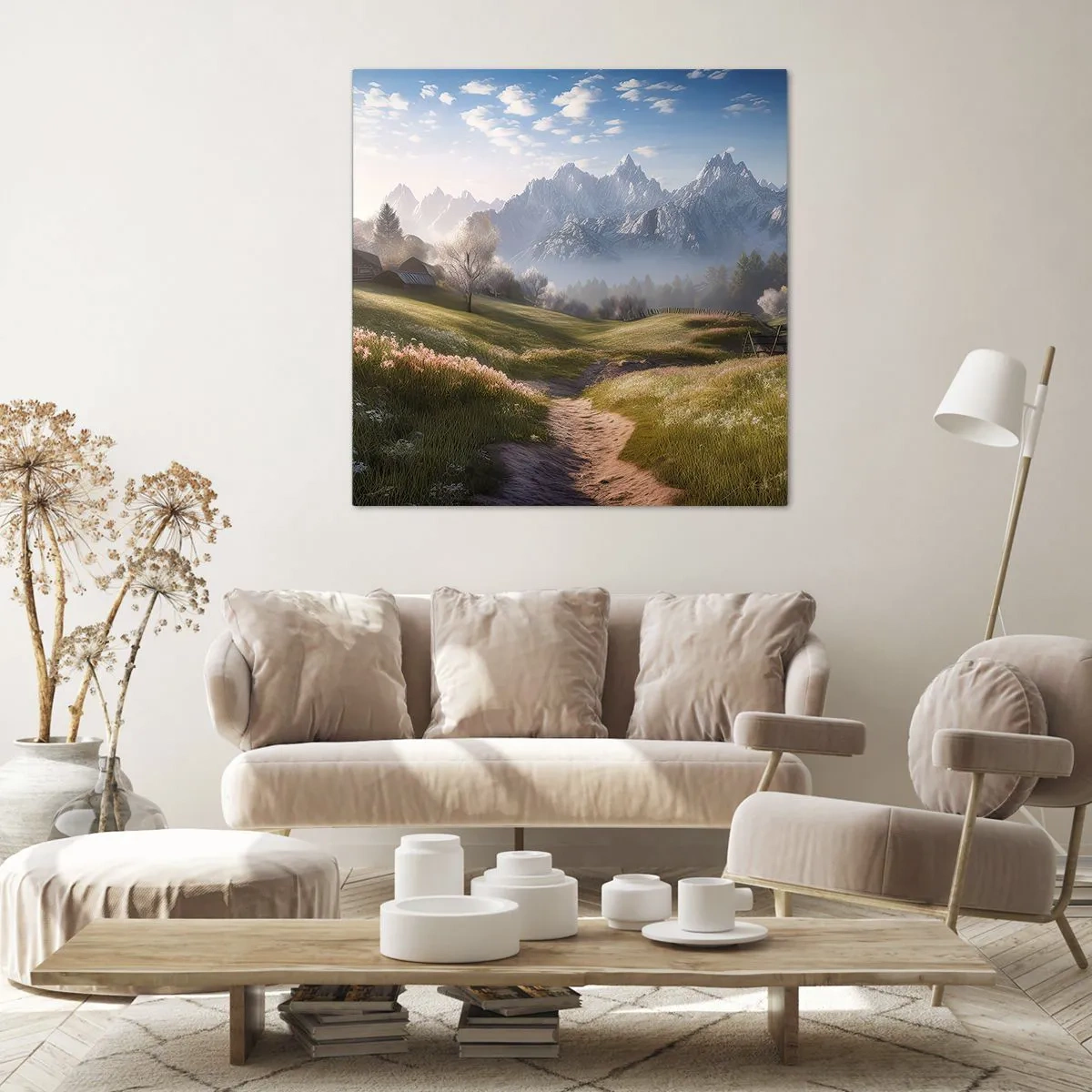 Quadro em tela - Vale idílico - 60x60 cm