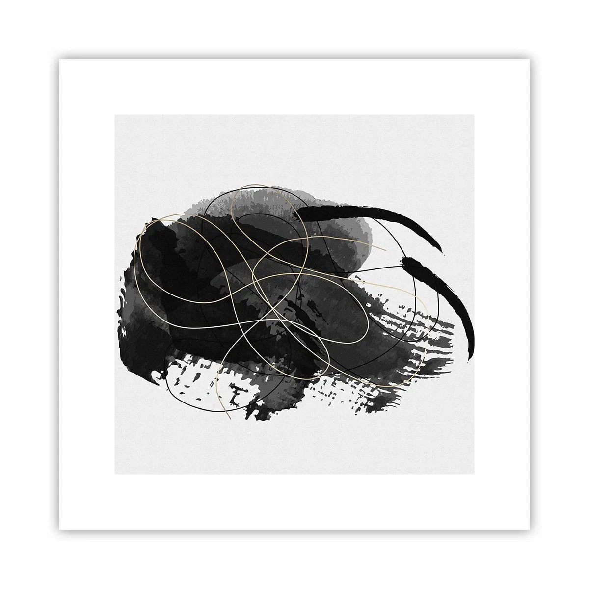 Pôster - Emergido do preto - 30x30 cm