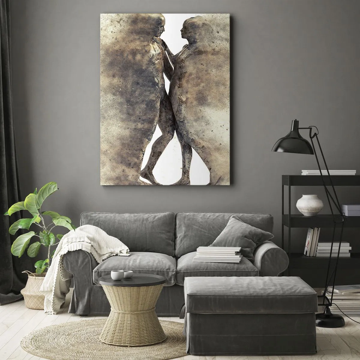 Quadro em tela - Do pó vieram para amar - 50x70 cm