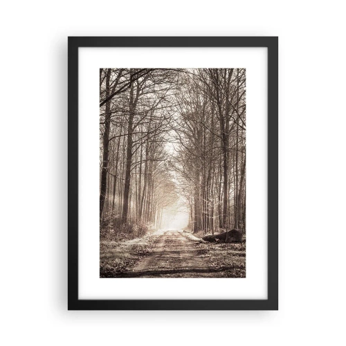 Pôster com moldura preta - Catedral na Floresta - 30x40 cm