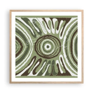 Pôster com moldura de carvalho claro - Uma explosão de emoções - 60x60 cm