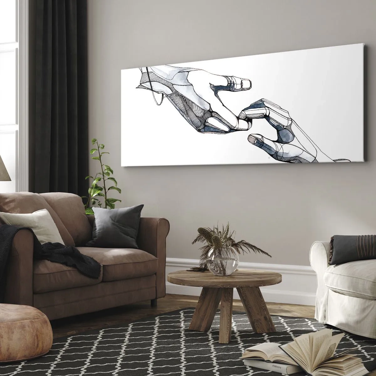 Quadro em tela - Um bom gesto - 140x50 cm