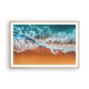 Pôster com moldura de carvalho claro - Sempre em par - 91x61 cm