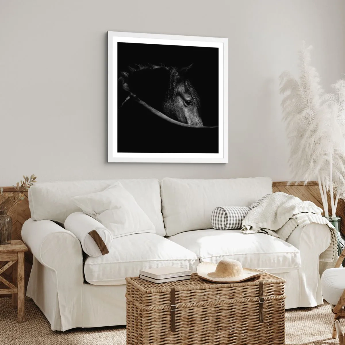 Pôster em moldura branca - Príncipe Negro - 60x60 cm