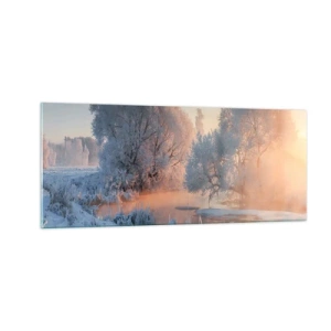 Quadro em vidro - Tudo brilha como cristal ao sol - 100x40 cm