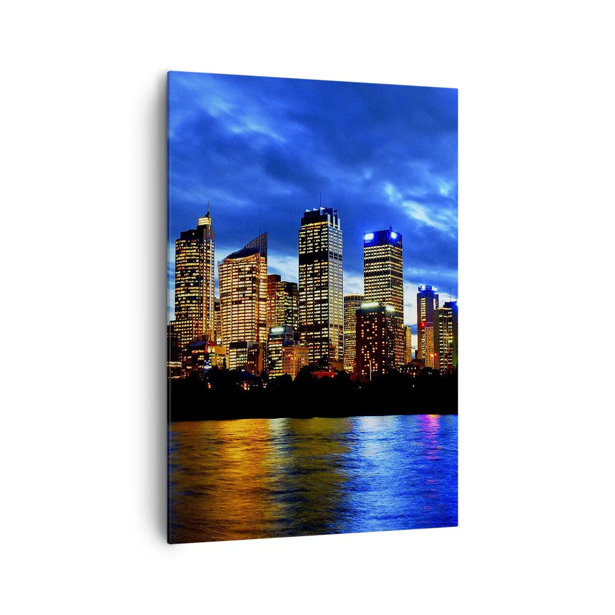 Quadro em tela - Uma noite de luzes e cores - 70x100 cm