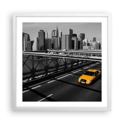 Pôster em moldura branca - A cor da cidade grande - 50x50 cm