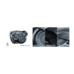 Amostra de papel de parede Premium Sand - Não é assim tão simples - Abstração, Gráficos, Preto e branco - 100x30 cm