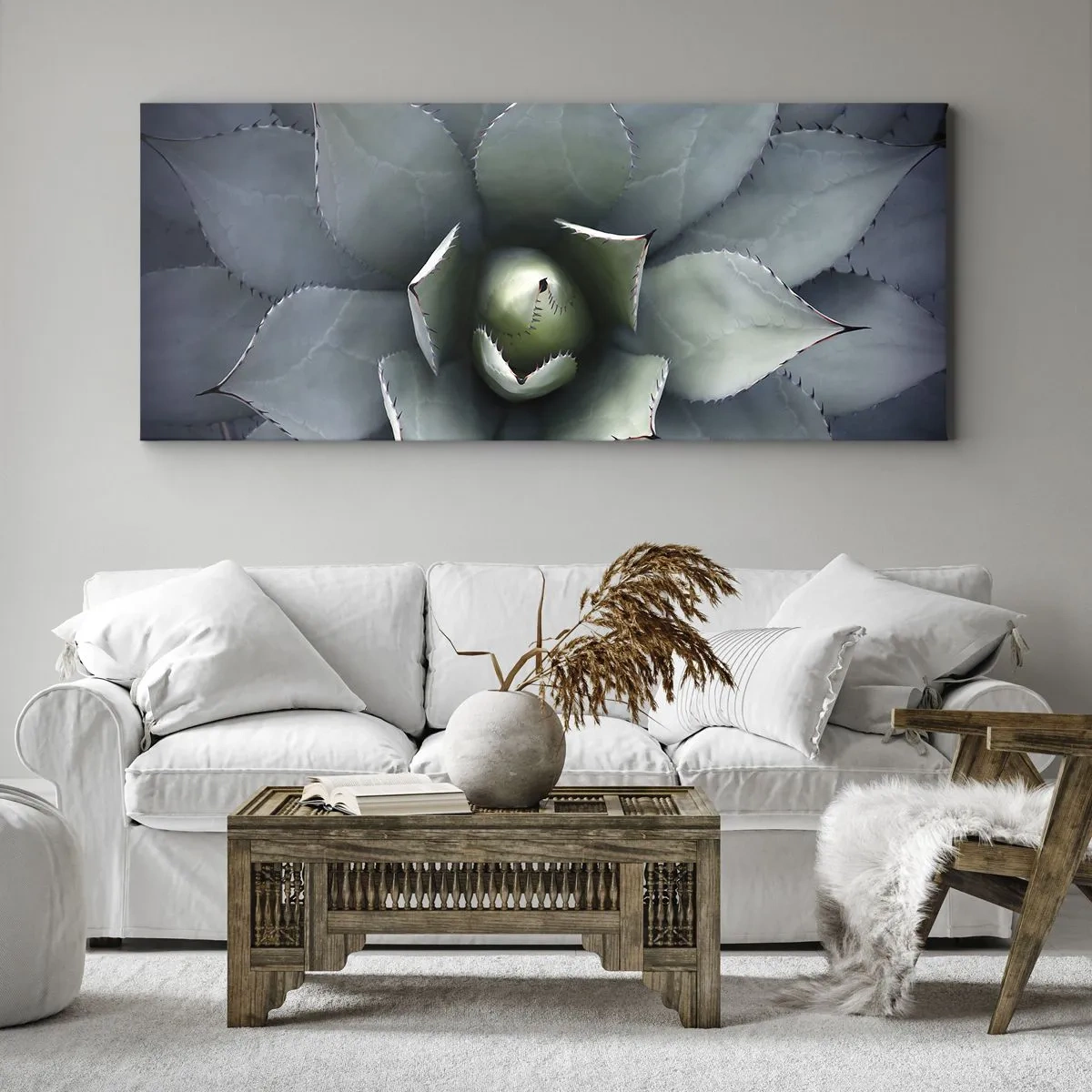Quadro em tela - Atrai e adverte - 100x40 cm