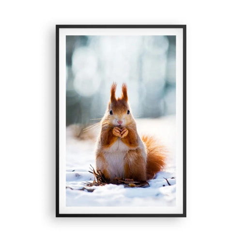 Pôster com moldura preta - Para o que estás a olhar? - 61x91 cm