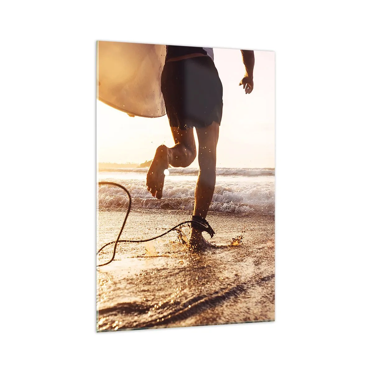 Quadro em vidro - Encontro das ondas - 70x100 cm