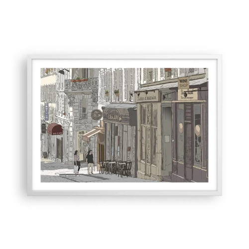 Pôster em moldura branca - Alegrias urbanas - 70x50 cm