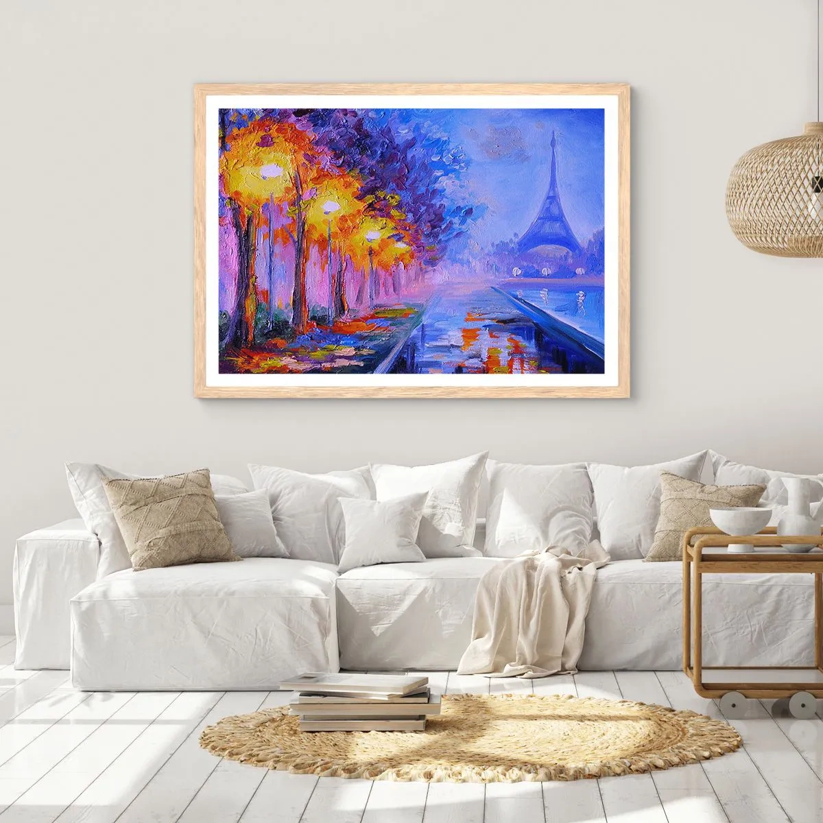 Pôster com moldura de carvalho claro - Uma caminhada dos sonhos - 40x30 cm