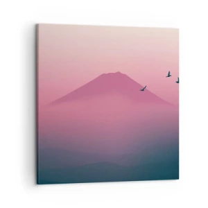Quadro em tela - Andarilhos sob as nuvens - 50x50 cm