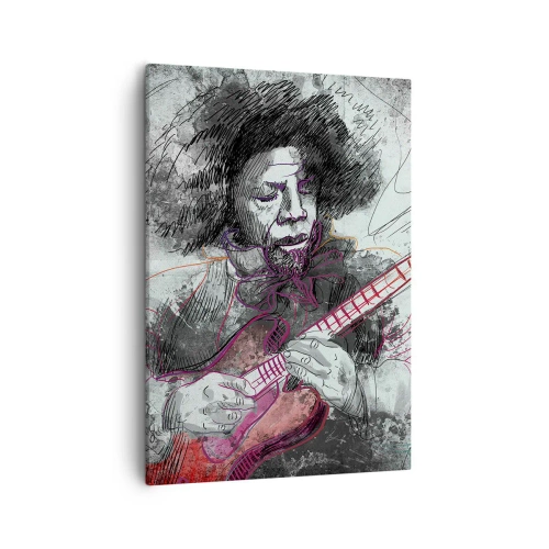 Quadro em tela - Nas ondas da música - 50x70 cm