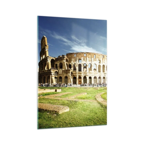 Quadro em vidro - Ainda pode-se ouvir o barulho das armas - 70x100 cm