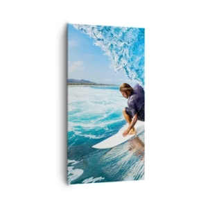 Quadro em tela - Dançando com as ondas - 65x120 cm