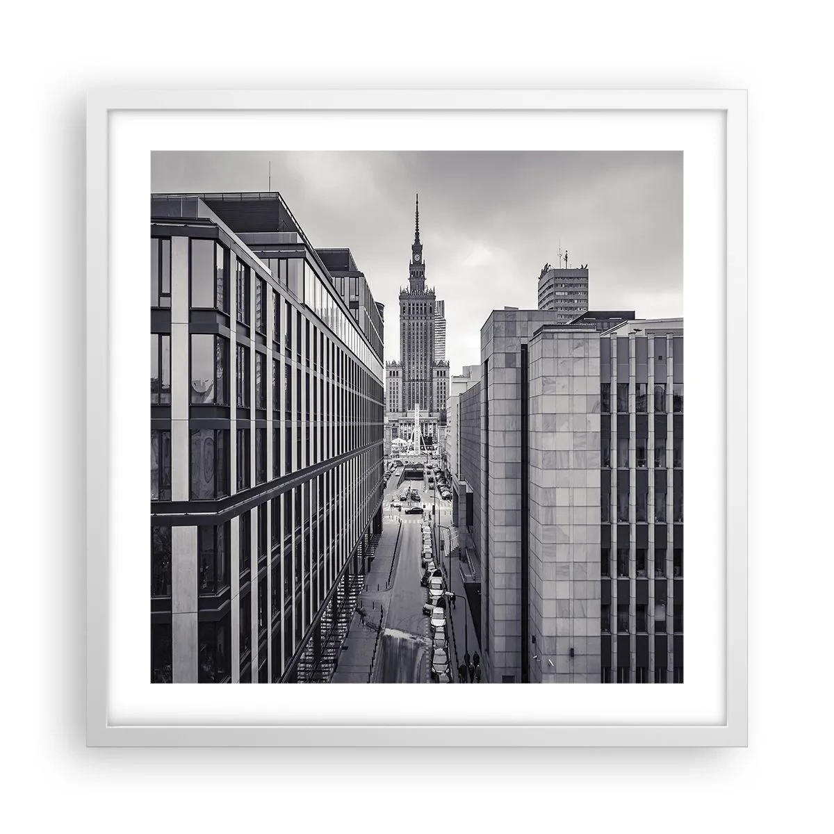 Pôster em moldura branca - Vale de Varsóvia - 50x50 cm