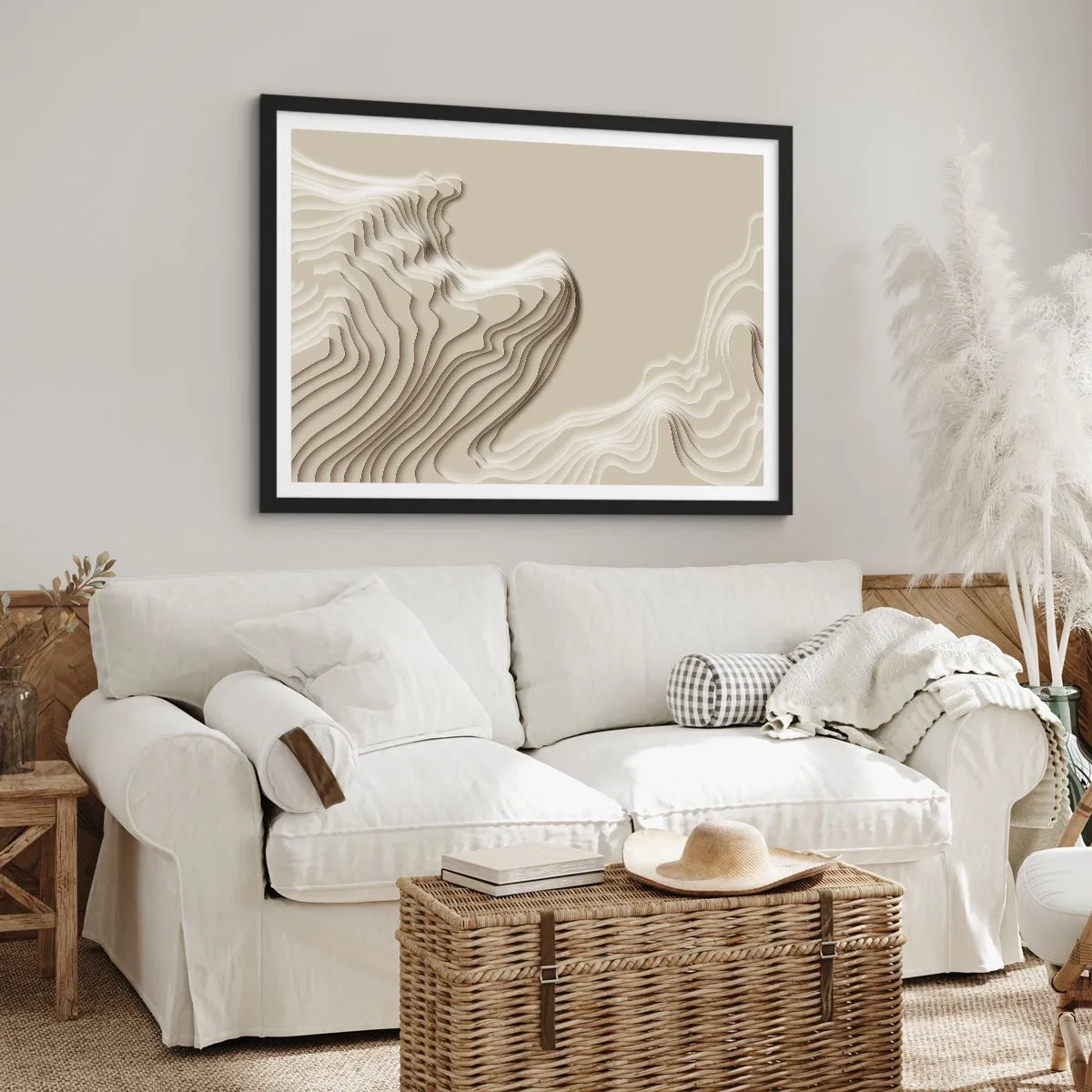 Pôster com moldura preta - Topografia da arte - 70x50 cm