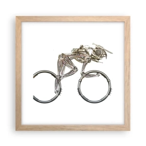 Pôster com moldura de carvalho claro - Uma ótima máquina - 30x30 cm