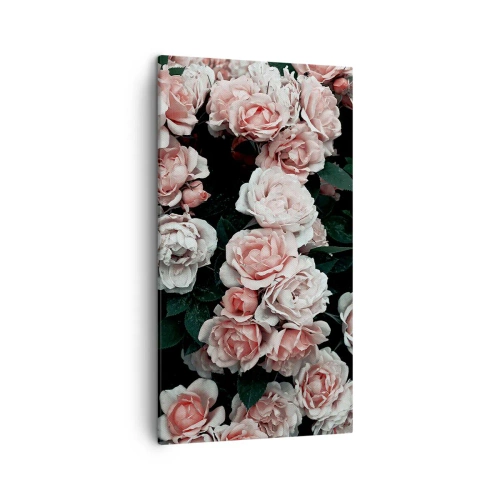 Quadro em tela - Conjuntos de rosas - 45x80 cm