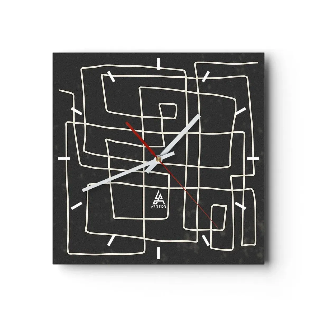 Relógio de parede - Relógio em vidro - Não é tão simples - 30x30 cm