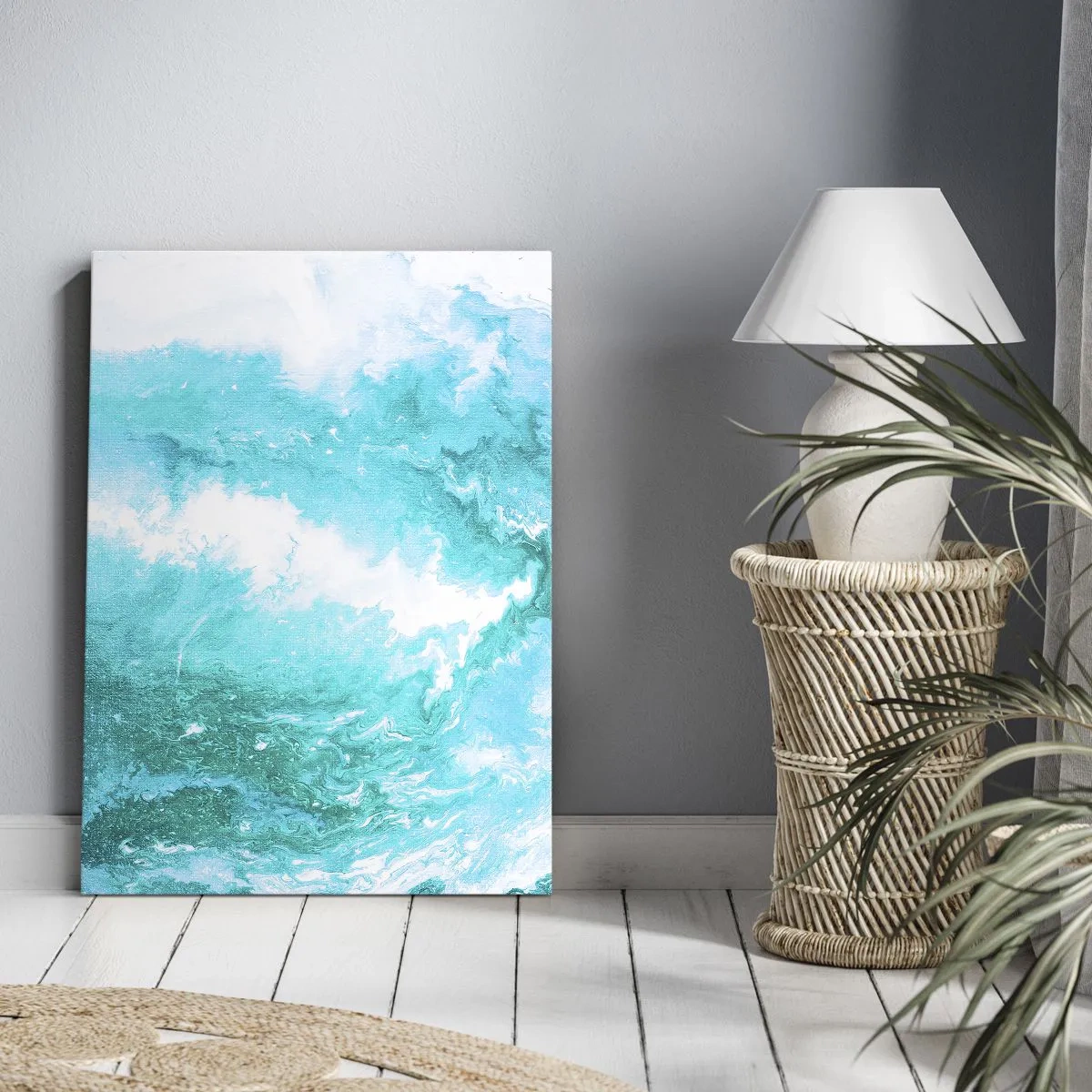 Quadro em tela - No núcleo da água - 45x80 cm